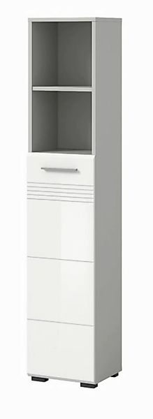 Inn.Furn Hochschrank Carlo (in weiß Hochglanz und grau, 30 x 150 xm) mit So günstig online kaufen