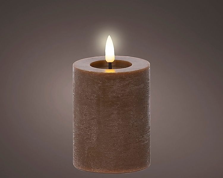 Lumineo LED-Christbaumkerzen Lumineo LED Wachskerze Dunkelbraun günstig online kaufen