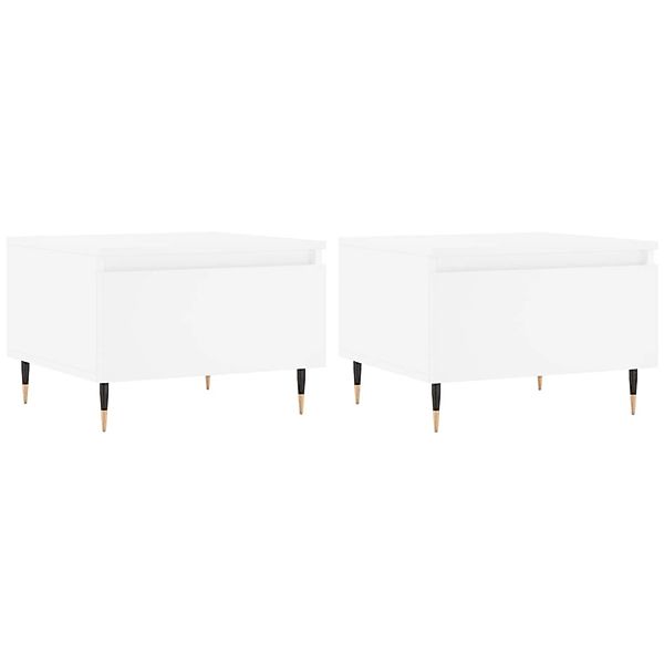 vidaXL Couchtische 2 Stk Weiß 50x46x35 cm Holzwerkstoff 830845 günstig online kaufen