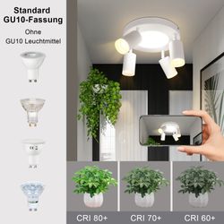 Nettlife Deckenstrahler Schwarz Schlafzimmer GU10 2/3/4 günstig online kaufen