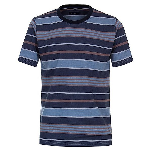 CASAMODA Rundhalsshirt Große Größen Herren T-Shirt blau-braun-grau Melanges günstig online kaufen