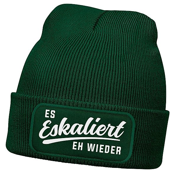 MoonWorks Strickmütze Herren Beanie mit Patch günstig online kaufen