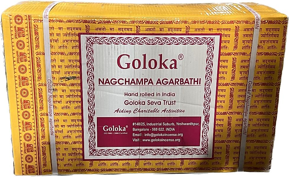 Goloka Räucherstövchen Nag Champa Masala Räucherstäbchen gelb Räucherwerk 1 günstig online kaufen