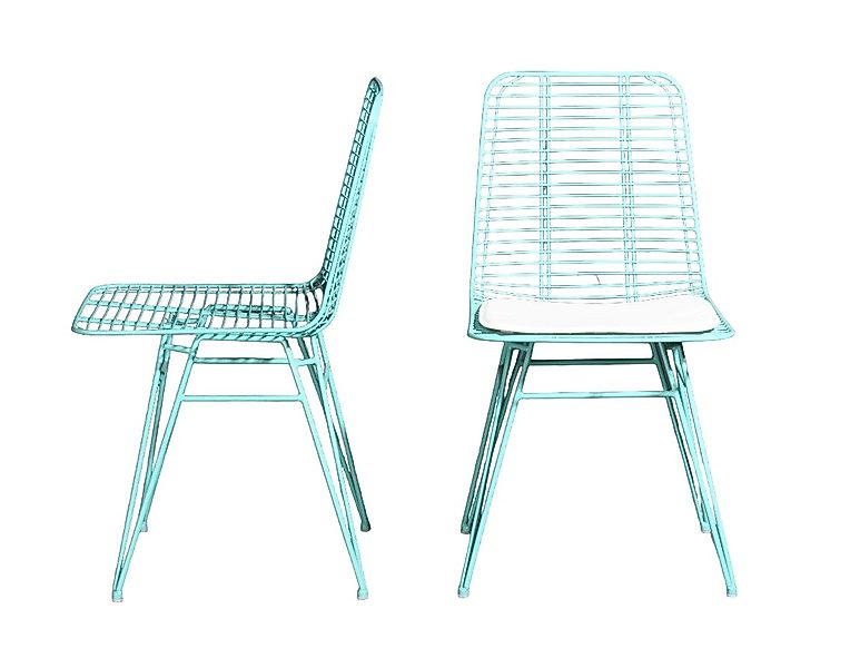 Vintagehaus Gartenstuhl Metallstuhl Outdoor/Indoor Industrial Wire günstig online kaufen