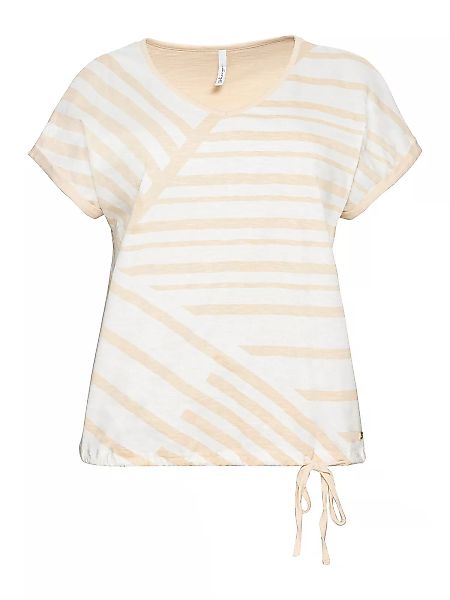 Sheego T-Shirt "Große Größen", mit Streifenprint vorn und Tunnelzug günstig online kaufen