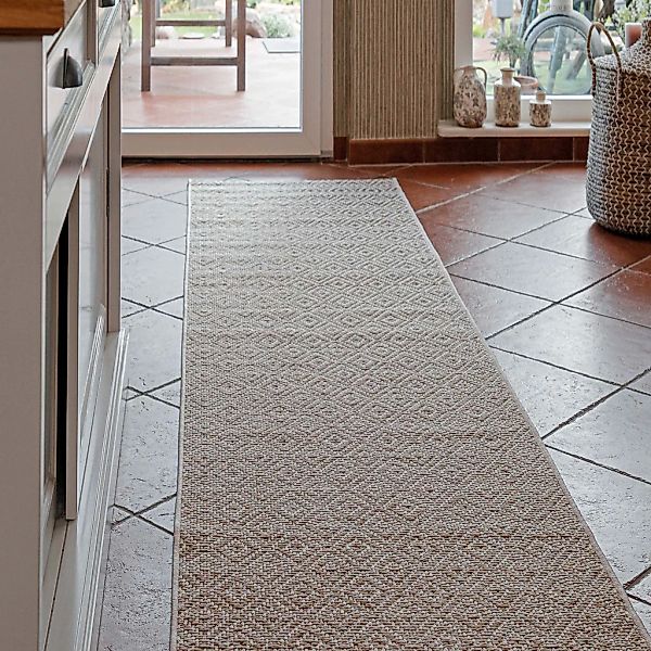 Wecon home Teppich "Buhai" rechteckig 3 mm Höhe ultraflacher Schmutzfangläu günstig online kaufen