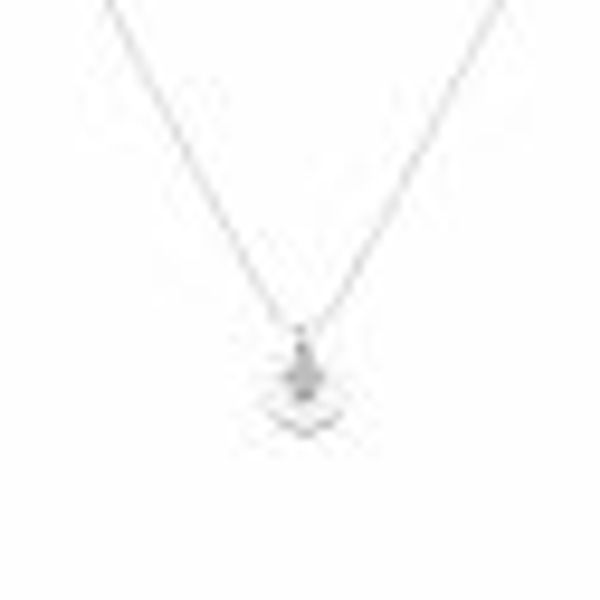 Anhänger mit Kette 925/- Sterling Silber rhodiniert Glänzend 42+3cm Zirkoni günstig online kaufen