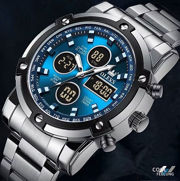 OLEVS Quarzuhr Olevs Herrenuhr 1106 Edelstahl günstig online kaufen