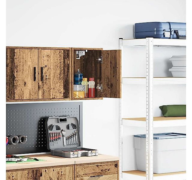 vidaXL Schrankmodule Garagen-Wandschrank Altholz-Optik Holzwerkstoff günstig online kaufen