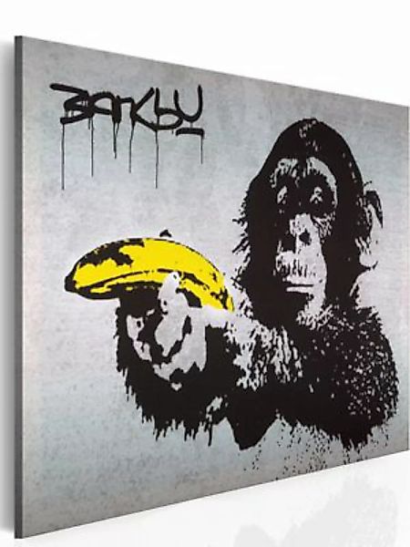 artgeist Wandbild Halt oder der Affe schießt! (Banksy) mehrfarbig Gr. 60 x günstig online kaufen
