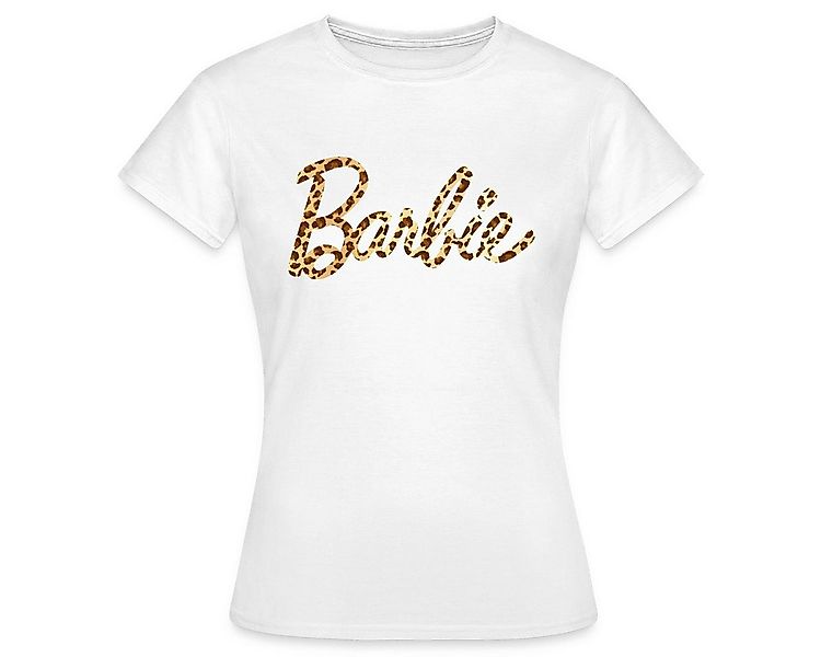Spreadshirt T-Shirt Barbie Leo-Print Logo Frauen T-Shirt (1-tlg) günstig online kaufen