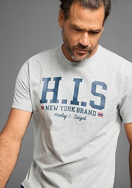 H.I.S T-Shirt mit trendigem Markenlogo im Collage-Look günstig online kaufen