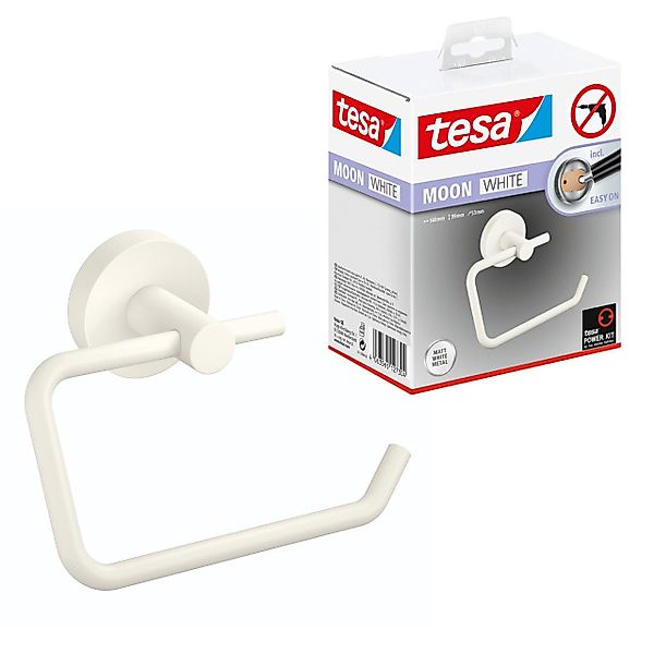 tesa Toilettenpapierhalter MOON Toilettenrollenhalter ohne Bohren günstig online kaufen