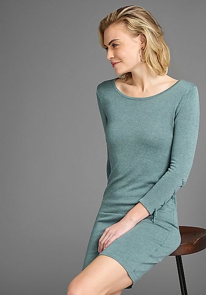 Laura Scott Strickkleid mit Schnürdetail und 3/4 Ärmeln günstig online kaufen