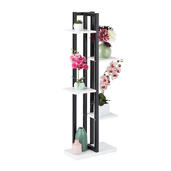 relaxdays Blumenständer Pflanzenregal mit 5 Ablagen, günstig online kaufen