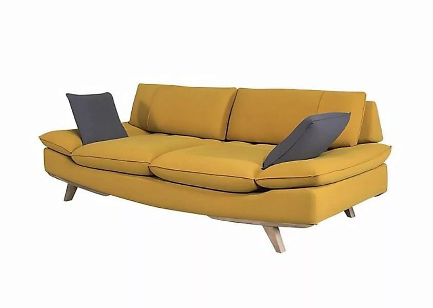 JVmoebel 3-Sitzer Gelber Dreisitzer Wohnzimmer 3-Sitzer Sofa Stilvolle Pols günstig online kaufen