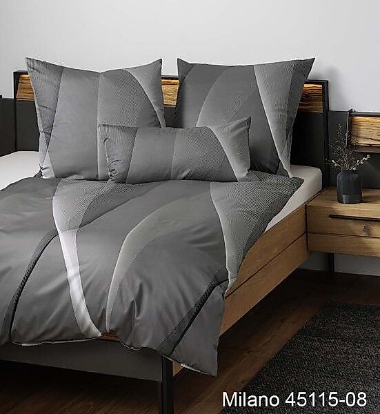 Janine Janine Mako-Satin Bettwäsche MILANO 45115 grau taupe Größe:  40x80 c günstig online kaufen