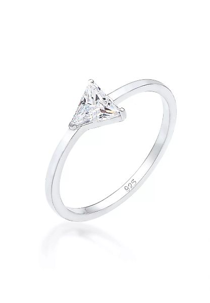 Elli Verlobungsring "Bandring Dreieck Triangle Geo Zirkonia 925 Silber" günstig online kaufen