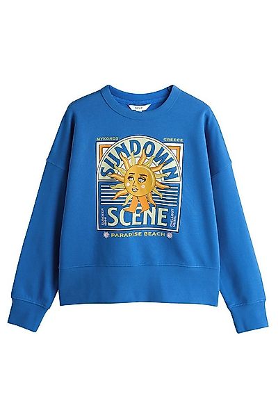 Next Sweater Rundhalssweatshirt mit Grafik, Kurzgröße (1-tlg) günstig online kaufen