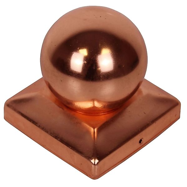 Holmwerk Pfostenkappe Kupfer 71mm Kugel Abdeckkappe Für Pfosten 7x7cm günstig online kaufen