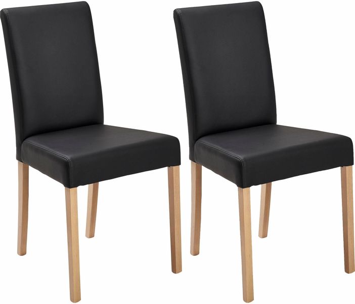 massivline&more 4-Fußstuhl "Anna" (Set) Kunstleder Gestell aus Massivholz günstig online kaufen