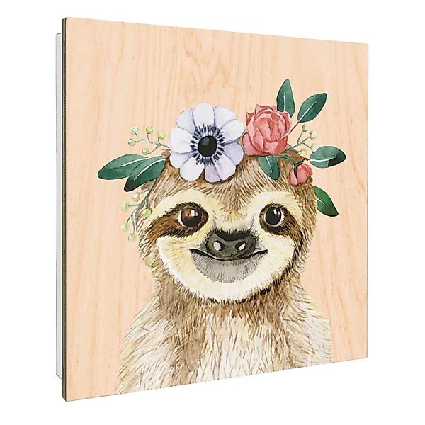 Banjado Großer Schlüsselbox Holz 30x30cm Weiß Scharnier Rechts 50 Haken Sch günstig online kaufen