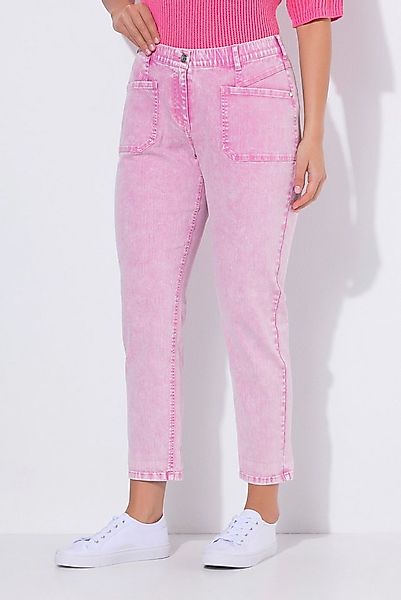 Ulla Popken Regular-fit-Jeans Boyfriend-Jeans Trendfarbe weites Bein Stretc günstig online kaufen