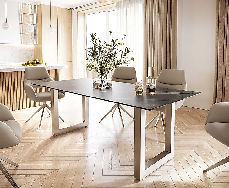DELIFE Esstisch Edge, Keramik Laminam® Noir günstig online kaufen