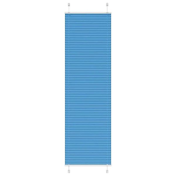 vidaXL Plissee Blau 60x200 cm Stoffbreite 59,4 cm Polyester 4015203 günstig online kaufen