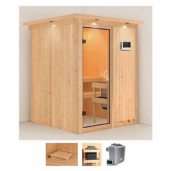 Karibu Sauna »Norin«, 9 KW-Ofen mit externer Steuerung günstig online kaufen