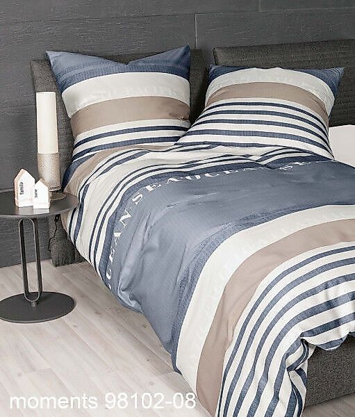 Janine Janine Mako-Satin Bettwäsche moments 98102 titan düne Größe:  155x20 günstig online kaufen