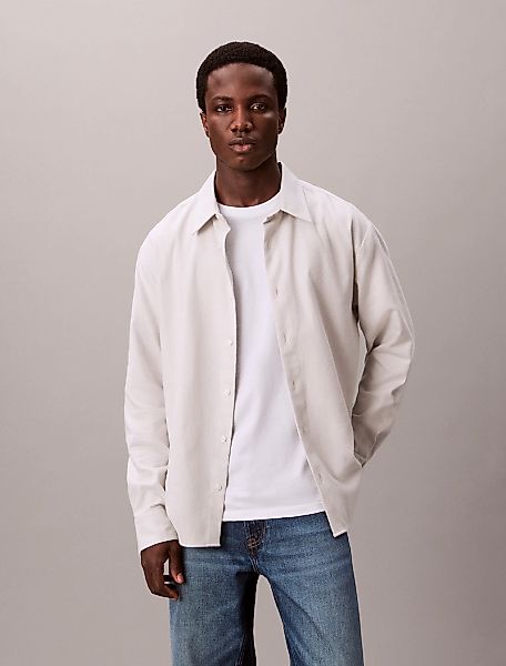 Calvin Klein Flanellhemd "LS MELANGE FLANNEL EASY SHIRT", Mit Rundhalsaussc günstig online kaufen