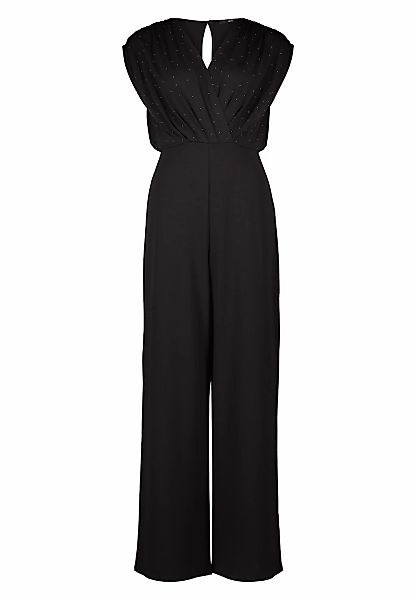 Zero Overall zero Jumpsuit mit Glitzersteinchen (1-tlg) Wickeldesign günstig online kaufen