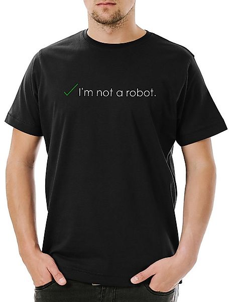 Urban Backwoods Print-Shirt I'm Not A Robot Herren T-Shirt I Ich bin Kein R günstig online kaufen