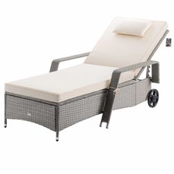 Casaria Gartenliege, 165kg Belastbar 7cm Auflage günstig online kaufen