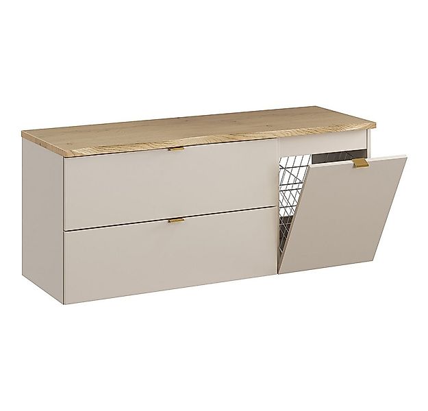 Lomadox Waschbeckenschrank DURANGO-56 120 cm breit in Kaschmir und Eiche mi günstig online kaufen