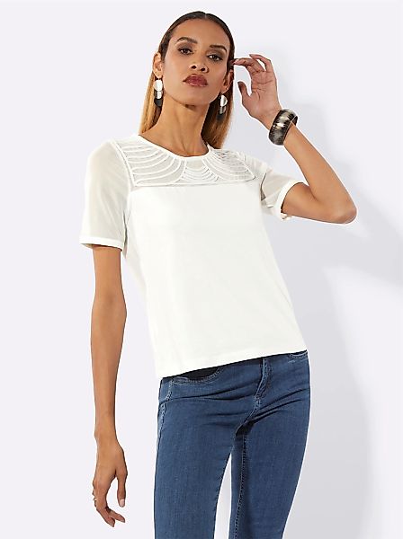 creation L Kurzarmshirt "Mesh-Shirt" 1 tlg. günstig online kaufen