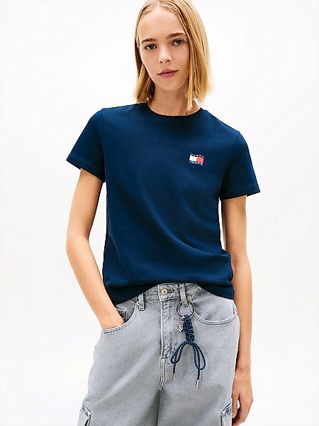 Tommy Jeans Kurzarmshirt "TJW REG WAVY FLAG SS TEE EXT" Tommy Flag-Badge au günstig online kaufen