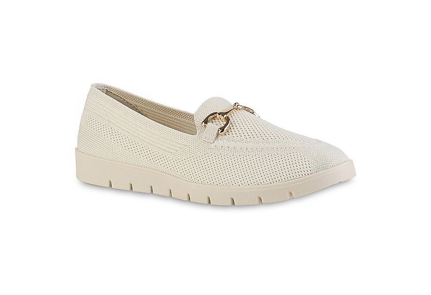 VAN HILL 841598 Slipper Damen Slip Ons Slippers Bequeme Strick Profil-Sohle günstig online kaufen