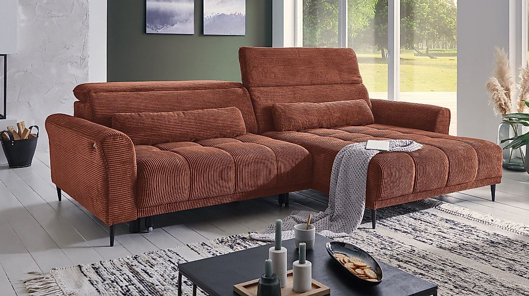 Massivart® Ecksofa Cord 277 cm / günstig online kaufen