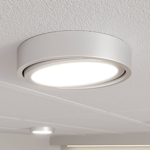 Prios Uvan LED-Deckenlampe neigbar, rund, chrom günstig online kaufen