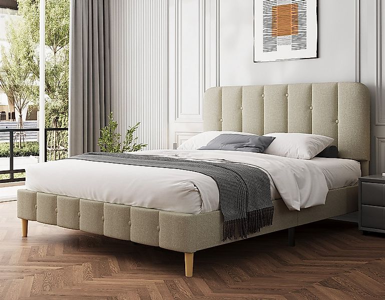 Lexzurn Polsterbett Polsterbett 140 x 200 cm mit Lattenrost, Doppelbett Bet günstig online kaufen