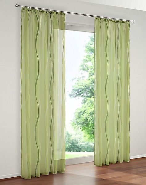 OTTO home Gardine Dimona (2 St), Kräuselband, transparent, Voile, 2er-Set, günstig online kaufen