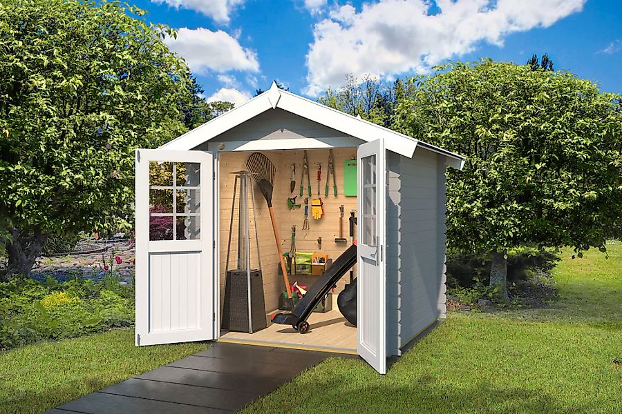 weka Gartenhaus "209 Gr.1, hellgrau" günstig online kaufen