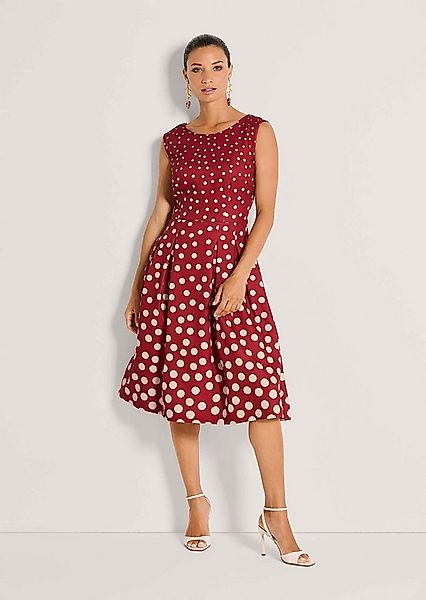 MADELEINE Midikleid Kurzarm Tupfenkleid in Midilänge Ärmelloses Design mit günstig online kaufen