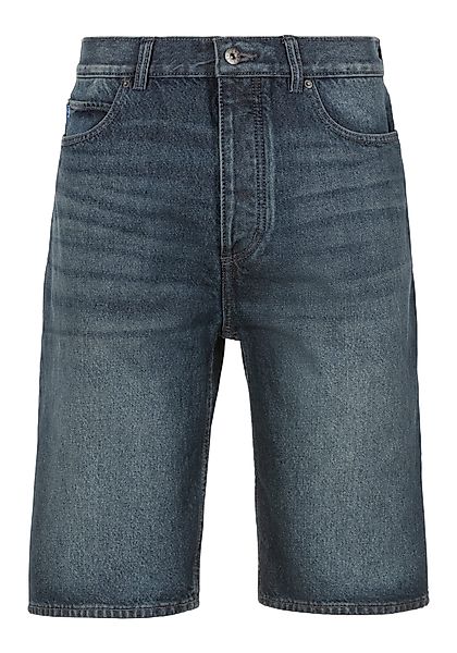 HUGO Blue Shorts "Skate shorts" mit Logo-Lederpatch am Bund günstig online kaufen