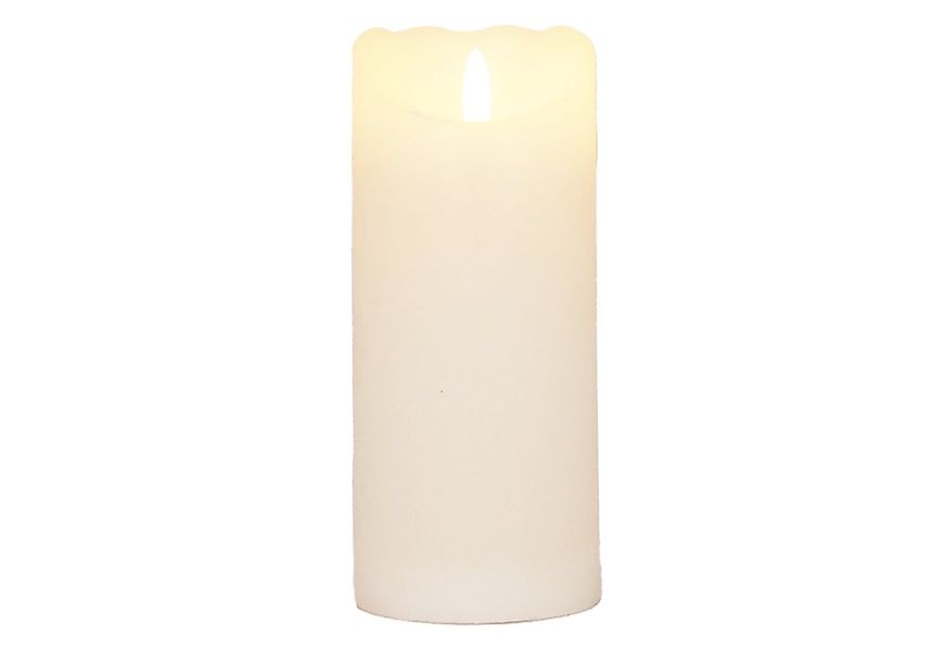 B&S LED-Kerze LED Echtwachskerze weiß mit flackereffekt und Timer H:17.5 x günstig online kaufen