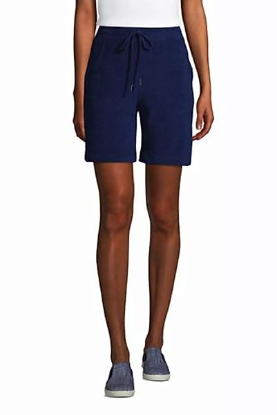Shorts aus French Terry mit Dehnbund, 18 cm, Damen, Größe: S Normal, Blau, günstig online kaufen