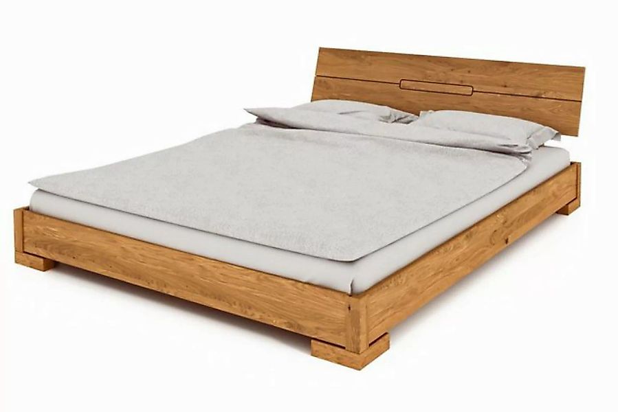 byoak Bett VENTO E-9 140 x 200 aus Massivholz, mit Holzkopfteil, Naturgeölt günstig online kaufen