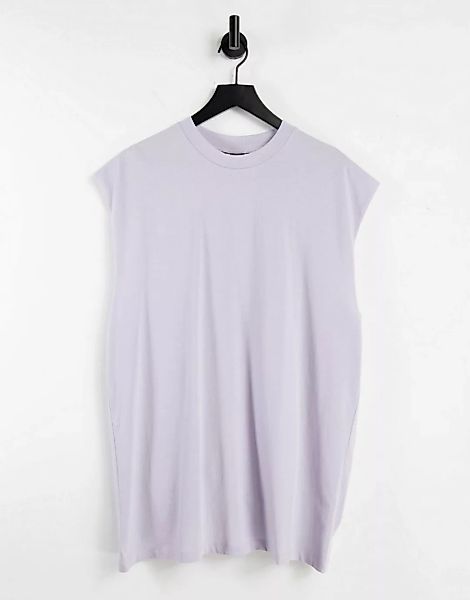 ASOS DESIGN – Ärmelloses Oversize-Shirt in Flieder-Lila günstig online kaufen